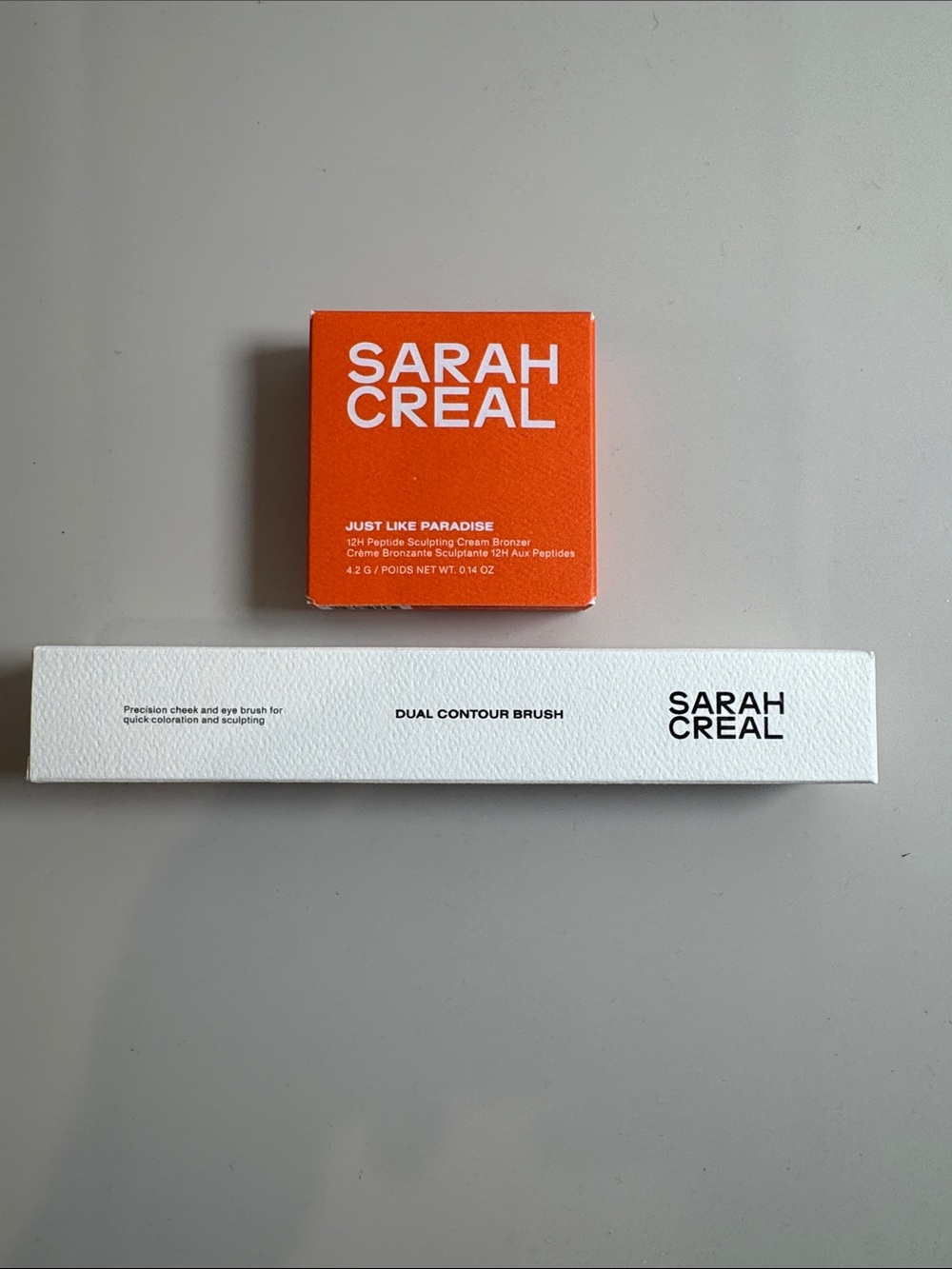 SARAH CREAL "JUST LIKE PARADISE" CREAM BRONZER 1.5 & CONTOUR BRUSH *NEW IN BOX* - Picture 7 of 7
